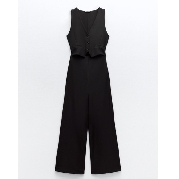Zara Pants - ZARA LONG SLEEVELESS JUMPSUIT